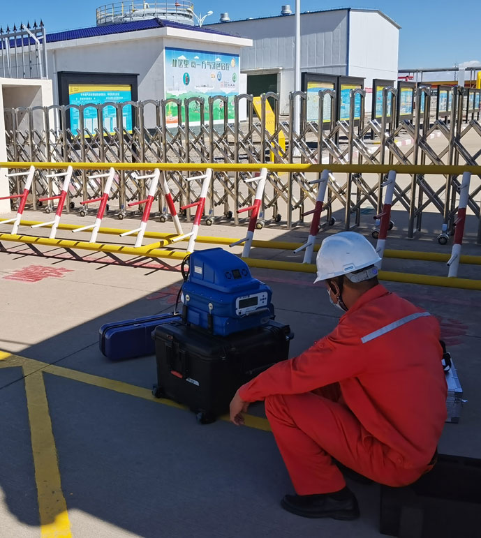 華北油氣分公司采氣一廠非甲烷總烴濃度現(xiàn)場(chǎng)測(cè)試